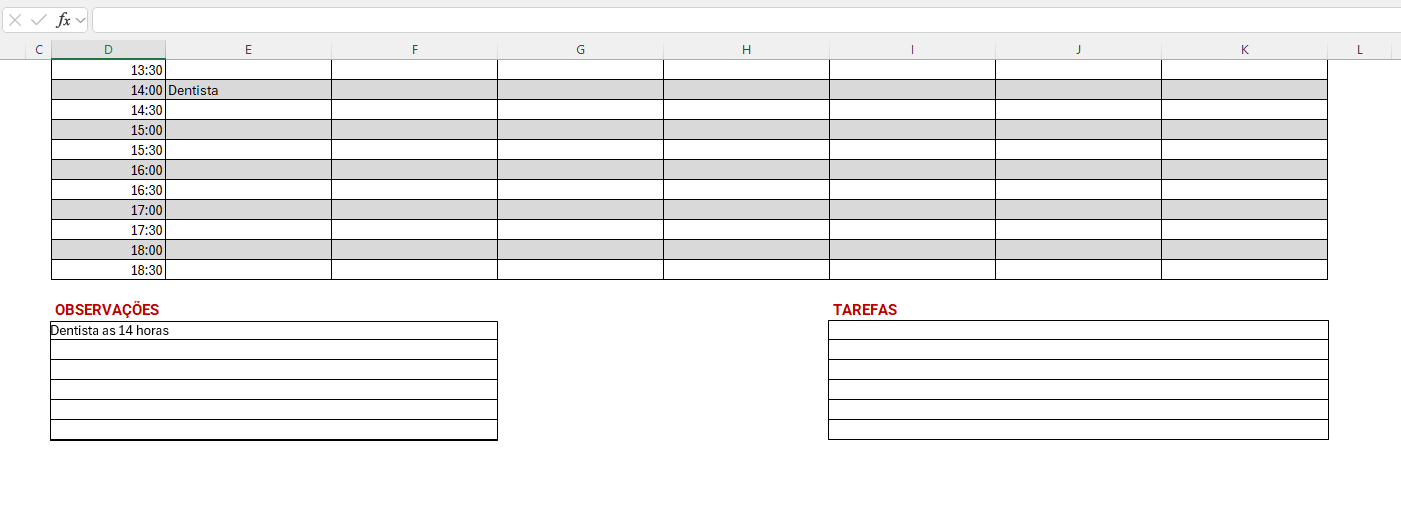 Figura 22 - Caixa de texto nas linhas.